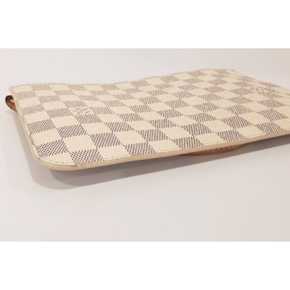 Louis Vuitton Neverfull MM Pochette in Damier Azur Canvas - Picture 7 of 9